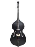 Oberkrainer Kontrabass Vollmassiv 1/2 Schwarz-Seidenmatt bundiert inkl. Gigbag 