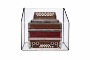 Steirische Harmonika Abdeckhaube Staubschutz Cover Transparent, 3-reihig 