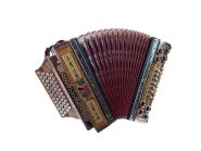 Steirische Harmonika Ekart A D G C mit Koffer & Riemen 