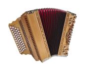 Steirische Harmonika G C F B Ekart Modell Fichte Massiv mit Koffer und Riemen 