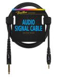 Audiokabel Klinkenkabel 3,5mm auf 6,3mm Stereo 0,75m Verbindungskabel schwarz 