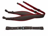 Harmonikariemen Comfort braun/rot + Querriemen 