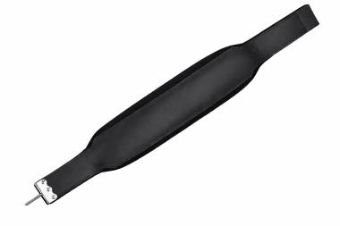 Akkordeon-Bassriemen, 72-120 Bässe, 55x4,2/6,0cm, Leder, schwarz 