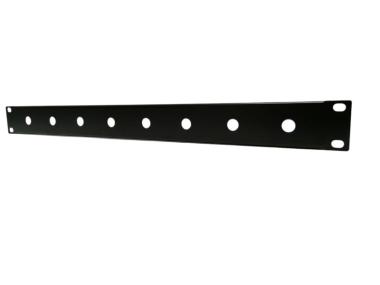1 HE Rackblende 19 Zoll Metall schwarz Rack-Panel für 8 Klinkenbuchsen RK-1-L01 