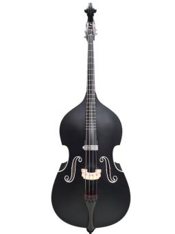 Oberkrainer Kontrabass Vollmassiv 1/2 Schwarz-Seidenmatt bundiert inkl. Gigbag 