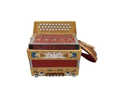 Steirische Harmonika Flatscher 3-reihig B es as mit Koffer & Riemen 