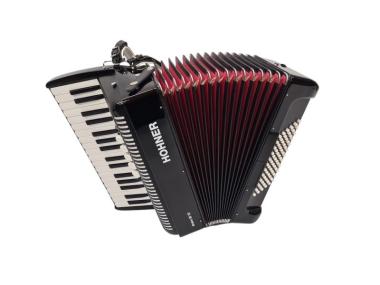 HOHNER Akkordeon Bravo III 72 schwarz mit Gigbag & Riemen 