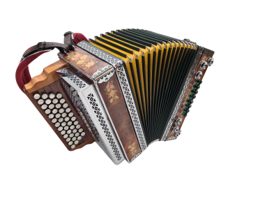 Steirische Harmonika G C F B inkl. Koffer & neuen Riemen gebraucht guter Zustand 