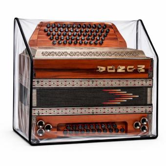 Steirische Harmonika Abdeckhaube Staubschutz Cover Transparent, 5-reihig 