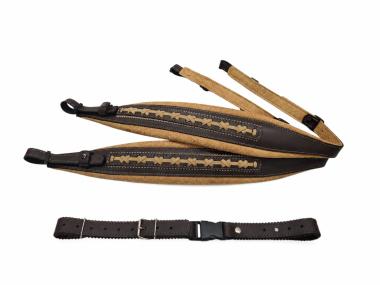 Harmonikariemen Extravagant beige + Querriemen 