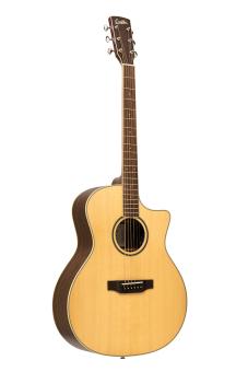 Crafter Gitarre Vollmassiv ES-OVKG GCE Fichte Ovangkol inkl. Case 