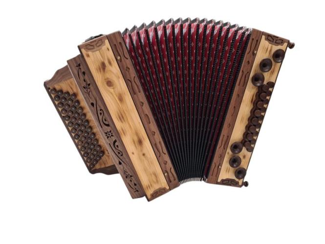Steirische Harmonika G C F B WoidBua Modell Altholz-Massiv 