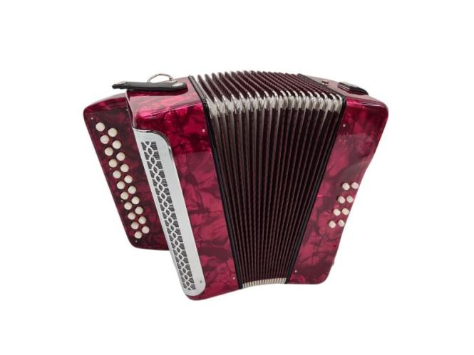 Silvetta Harmonika diatonisch XG-08-BCR 8 Bässe 2 Reihen B-C 