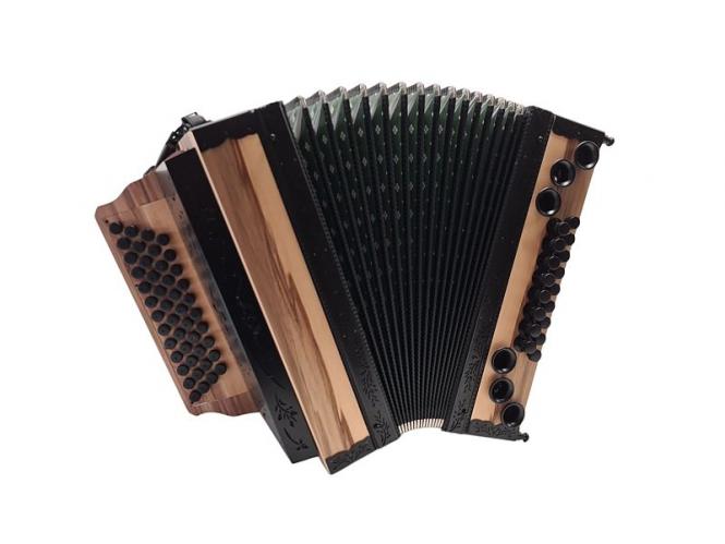 WoidBua Harmonika Modell Nuss-Satin Black G C F B 