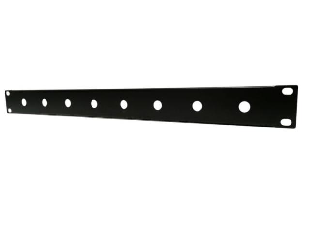 1 HE Rackblende 19 Zoll Metall schwarz Rack-Panel für 8 Klinkenbuchsen RK-1-L01 