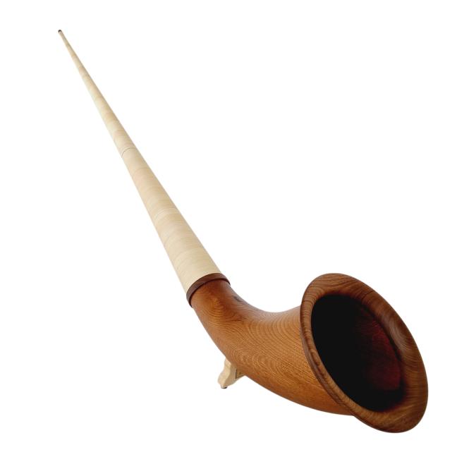 Alphorn Rieger Modell Solist Eiche Antik Tonart F inkl. Tasche & Mundstück 