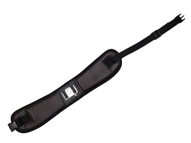 Steirische Harmonika Hüftgurt Hüft-Tragesystem Leder braun inkl. Halteplatte 