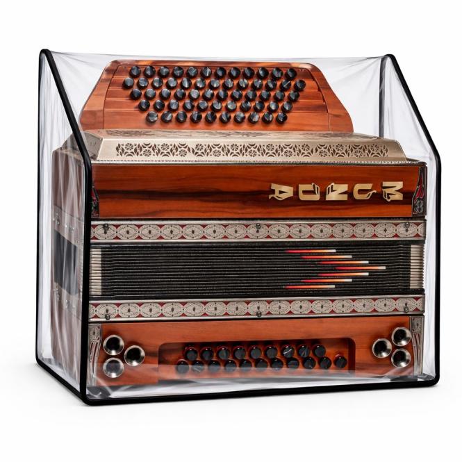 Steirische Harmonika Abdeckhaube Staubschutz Cover Transparent, 5-reihig 