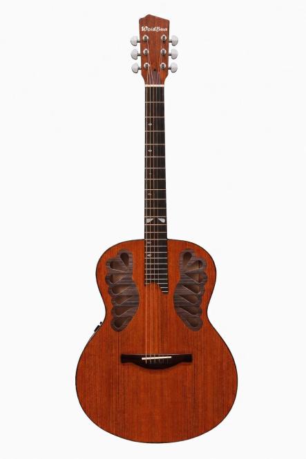 WoidBua Akustikgitarre WB-600-M Mahagoni Vollmassiv mit Preamp & Case 