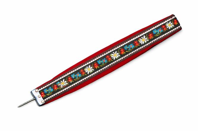 Bassriemen für 4-reihige Harmonika Edelweiss rot 