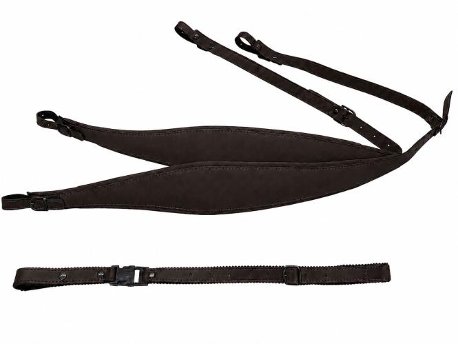 Harmonikariemen Comfort XXL braun + Querriemen 