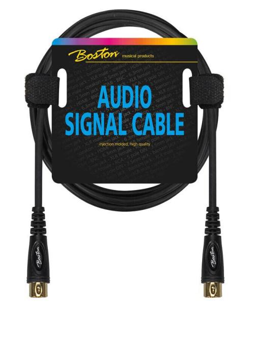 Midikabel 5 pol DIN Stecker auf 5 pol DIN Stecker 6m schwarz hochwertiges MIDI Kabel 