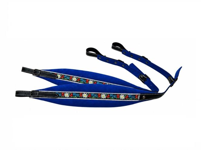 Harmonikariemen Edelweiss Exklusiv blau 