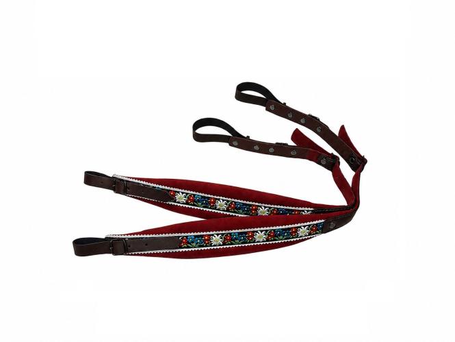Harmonikariemen Edelweiss Kinder rot 