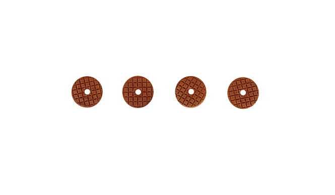 Gleichtonknöpfe "Waffel" Kirsche 4er Set 