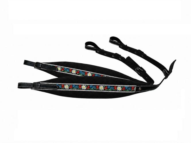 Harmonikariemen Edelweiss Exklusiv schwarz 