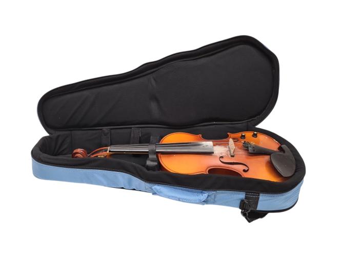 Geigentasche Violine 3/4 Gigbag 19mm Polsterung Rucksackgurte hellblau VSC-34-LB 